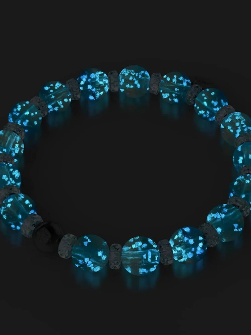 🆕️ NOGU Aquamarine Ice Firefly Glass Snow Globe Bracelet